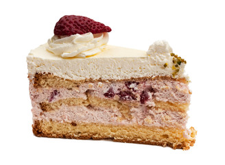 Piece of cake on white background