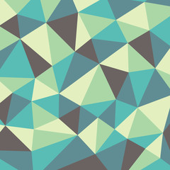 Polygonal abstract background - vector pattern in yellow, green, aquamarine, brown colors.