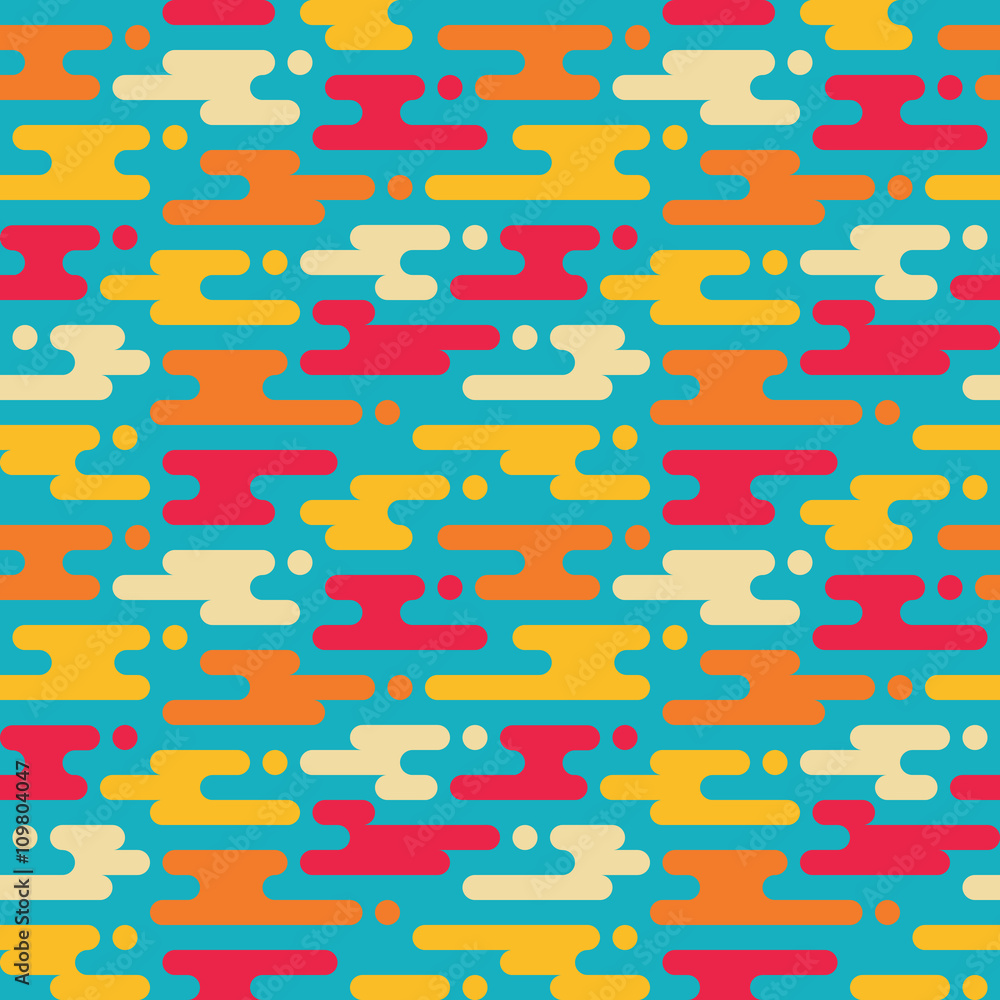 Aufkleber abstract geometric background - seamless vector pattern in flat style design. abstract seamless patt