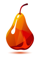 red polygonal pear