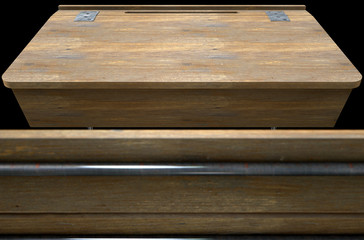 Vintage Wooden School Desk Closeup