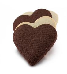 Black and white heart shaped cookies