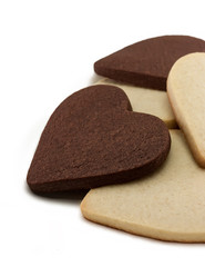 Black and white heart shaped cookies