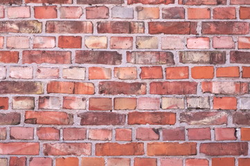 colorful brick wall hand made red pattern