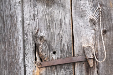 Old woden background with padlock