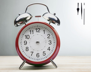 classic green clock without hands on a white background