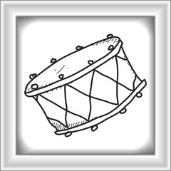 Simple doodle of a drum