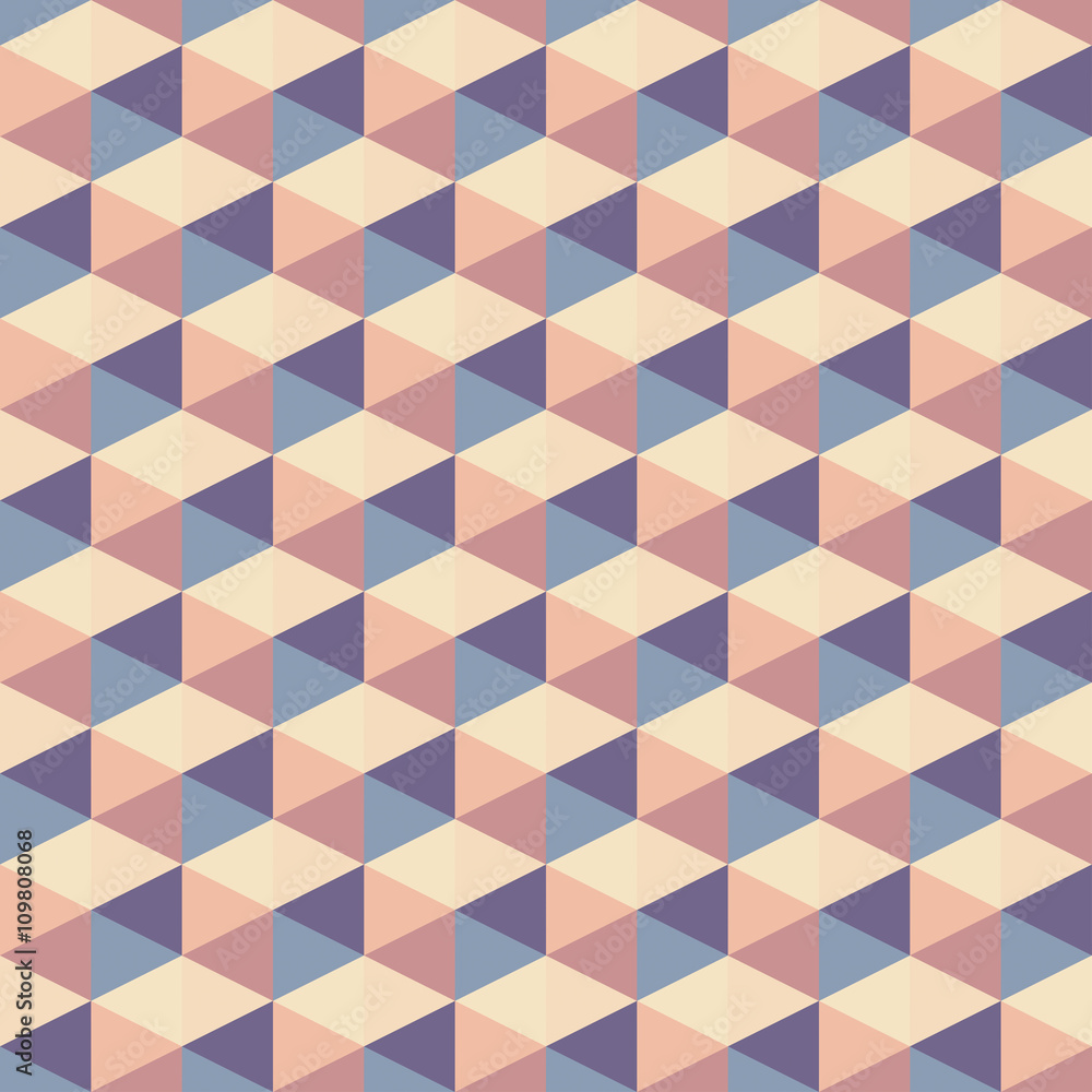 Aufkleber abstract background vector seamless pattern. geometric background with 3d cube effect. abstract geom