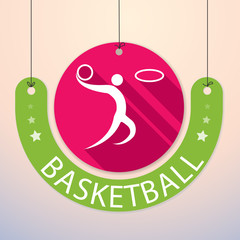 Basketball - Colorful Sports Icon / Tag