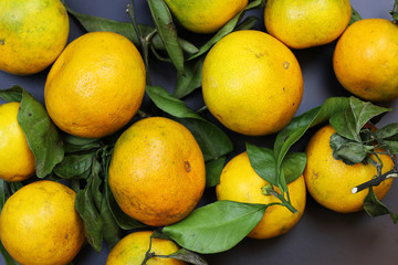 mandarin fruit isolate black