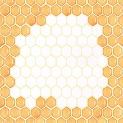 Honeycomb. Background. Watercolor illustration