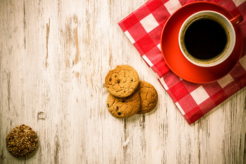 Cup of refreshing coffee