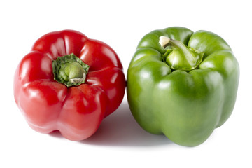 red and green bell peppers