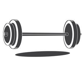 Monochrome barbell icon