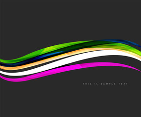 Wavy glossy futuristic swirl