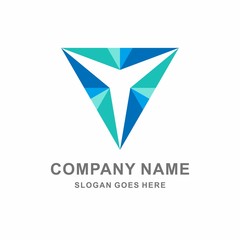 Geometric Triangle Logo Template