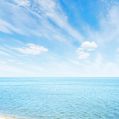 white clouds in blue sky over sea