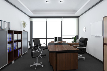 3D Interior rendering of an office