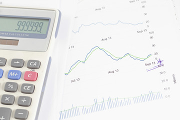 Finance statement with calculator