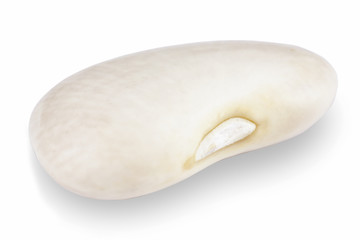 close-up of white kidney bean.