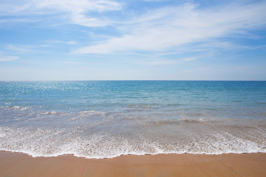 Beach sea blue wave background