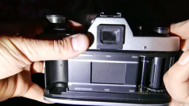 Vintage camera shutter mechanism. 4K UHD.