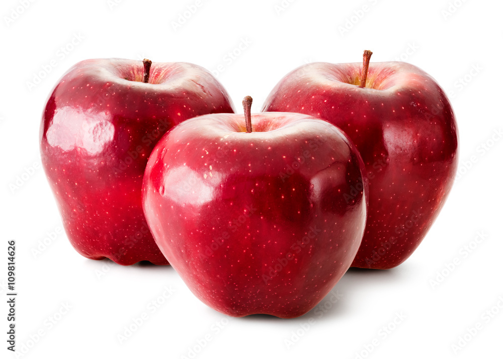 Wall mural red apples isolated on white - Wall murals