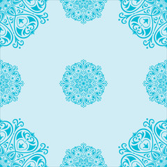 Seamless pattern with mandalas