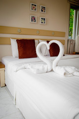 Beautiful modern home and hotel bedroom interior design with swa