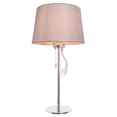 Grey table lamp, isolated white background
