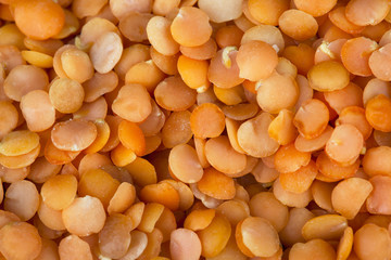 stack of yellow lentils.