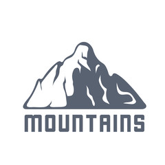 Mountains logo, vector illustration