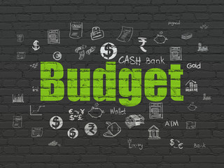 Banking concept: Budget on wall background