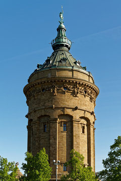 Water tower in Mannheim in Germany.