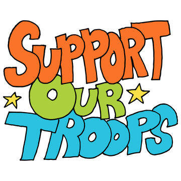 Support Our Troops Message