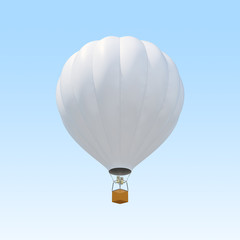 White air ballon on sky background.