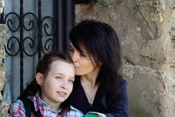 mother and daughter. photo