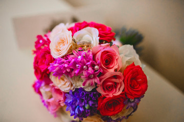 wedding bouquet with roses