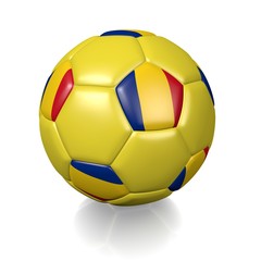 Fototapeta premium Football soccer ball with a national flag texture