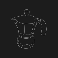 Outline of coffee maker geyser, vector illustration - 109819260