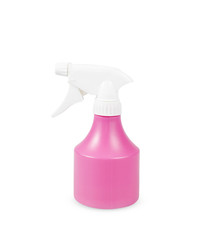 Plastic Spray Cleaner Bottles on white background