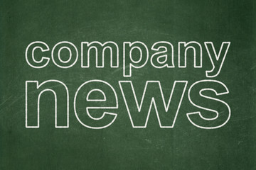 Obraz premium News concept: Company News on chalkboard background