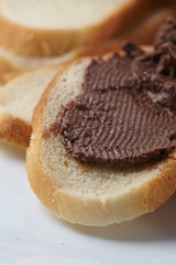 bread with chocolate cream