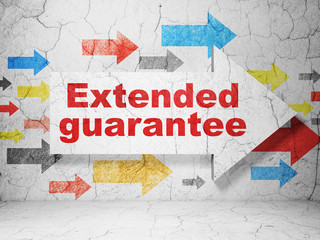 Obraz premium Insurance concept: arrow with Extended Guarantee on grunge wall background