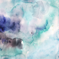 cold blue watercolor background - 109820691