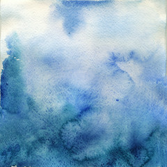 delicate blue watercolor ombre - 109820845