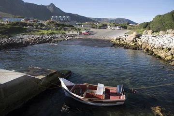 Foto op Canvas KLEINMOND HARBOR WESTERN CAPE SOUTH AFRICA - APRIL 2016 - The small harbour in the popular holiday coastal town of Kleinmond in Southern Africa © petert2