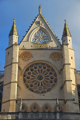 Fototapeta na wymiar Rose window in Leon cathedral