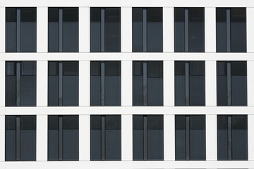 18 windows with jalousie office building facade