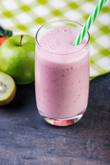 Strawberry smoothie for healthy diet